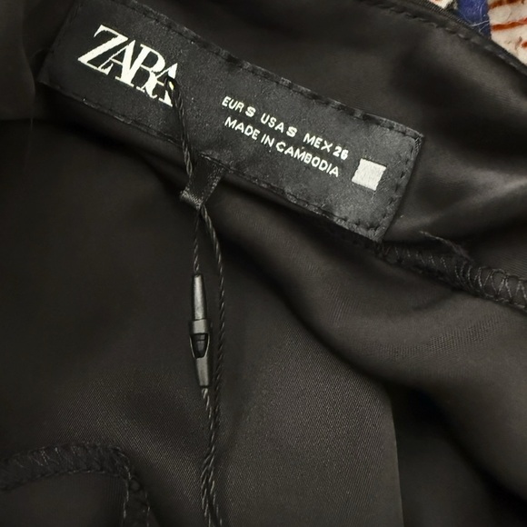 Elegant NWT Zara Satin Slip Black Midi Dress with Beaded Shoulder Straps Size S - Picture 11 of 15